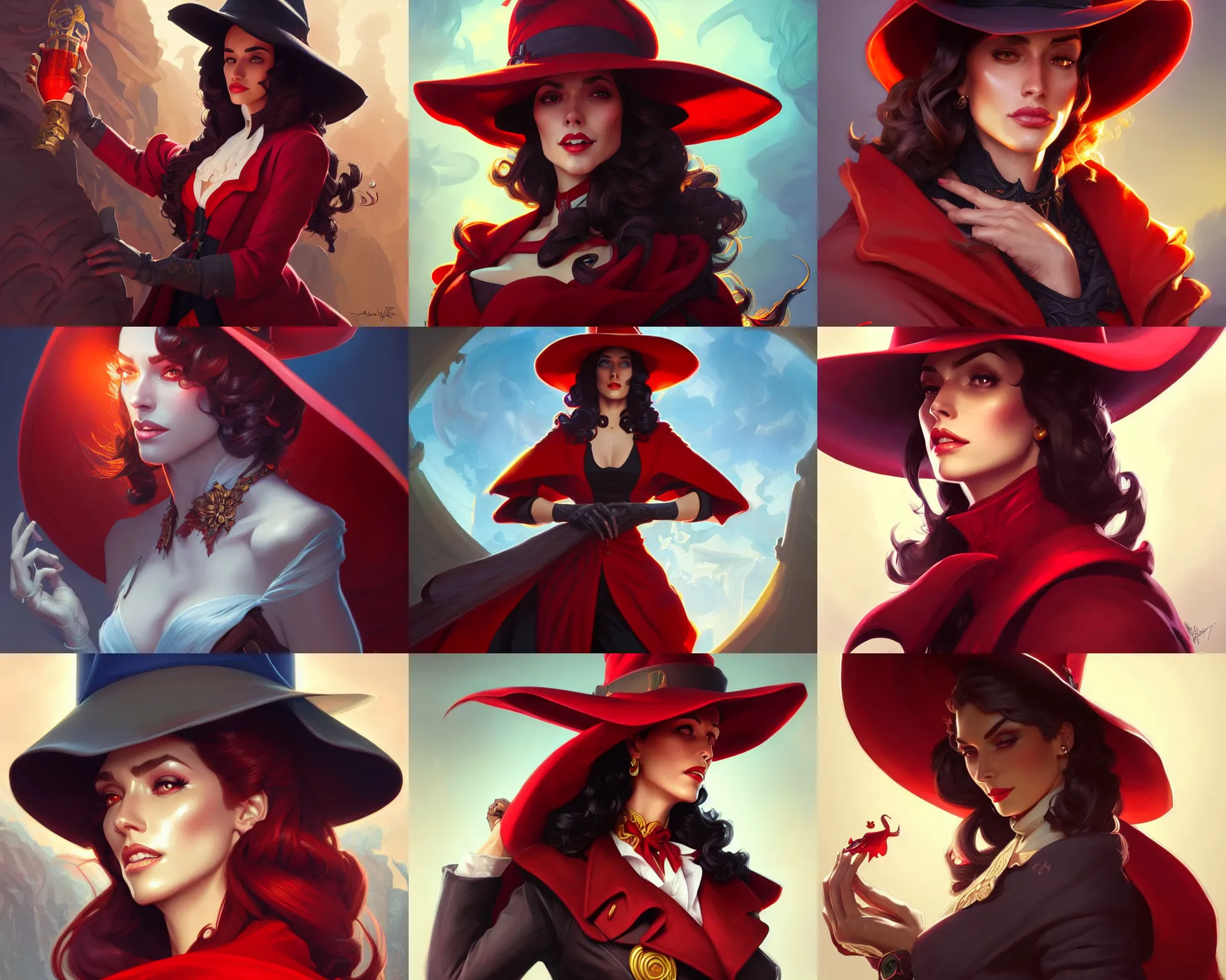 Prompt: carmen sandiego, deep focus, d & d, fantasy, intricate, elegant, highly detailed, digital painting, artstation, concept art, matte, sharp focus, illustration, hearthstone, art by artgerm and greg rutkowski and alphonse mucha