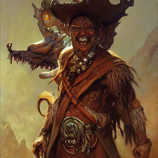 Prompt: diablo iii witch doctor, character art, detailed, by gaston bussiere, j. c. leyendecker, craig mullins