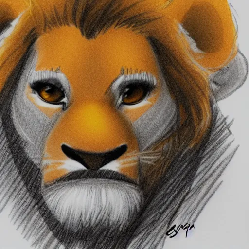 Prompt: sketch of Simba