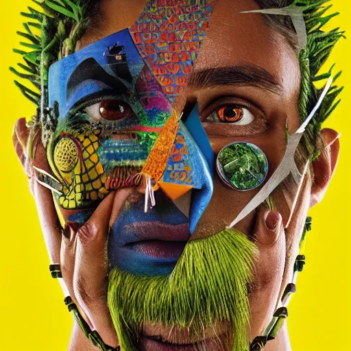 Prompt: schizophrenic superhuman, lush detail, national geographic