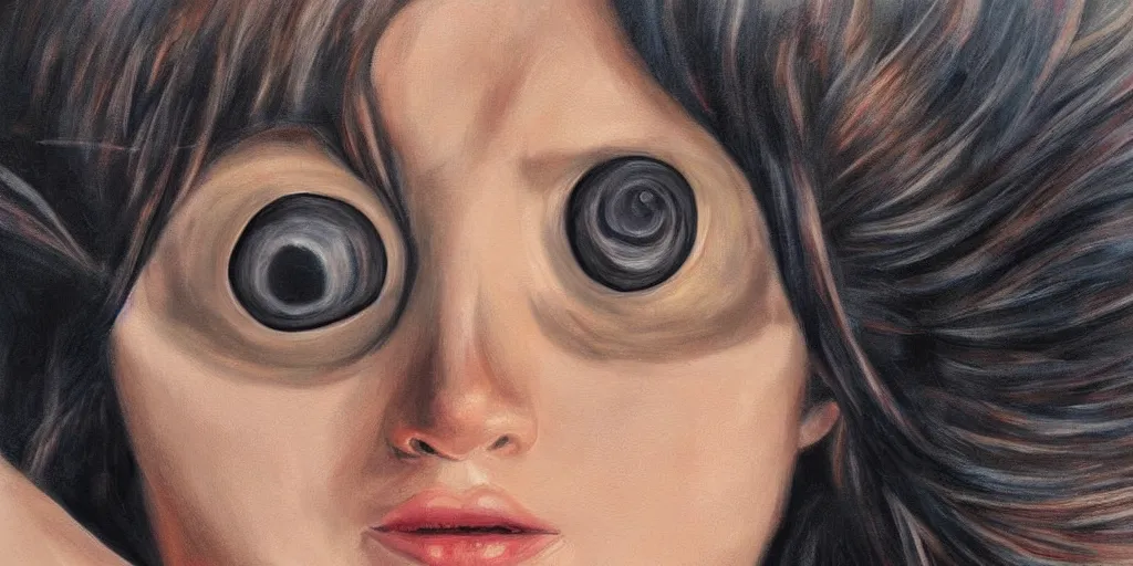 Image similar to beautiful cyclops woman, painting, hyper-realistic