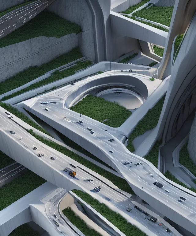 Prompt: ralph mcquarrie establishing shot of modern bjarke ingels condo building and gotthard tunnel entrance combined, roads tunnel under bjarke ingels condo building, lush scenery, scifi artstation digital concept art, unreal engine, hyper realism, realistic shading, cinematic composition, blender render, octane render, wide shot