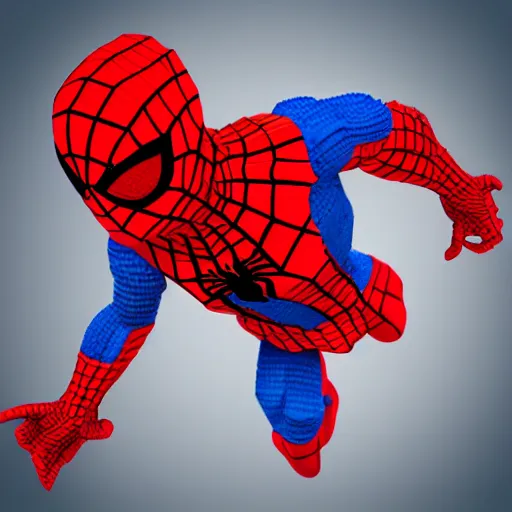 Image similar to Spiderman 3D voxel