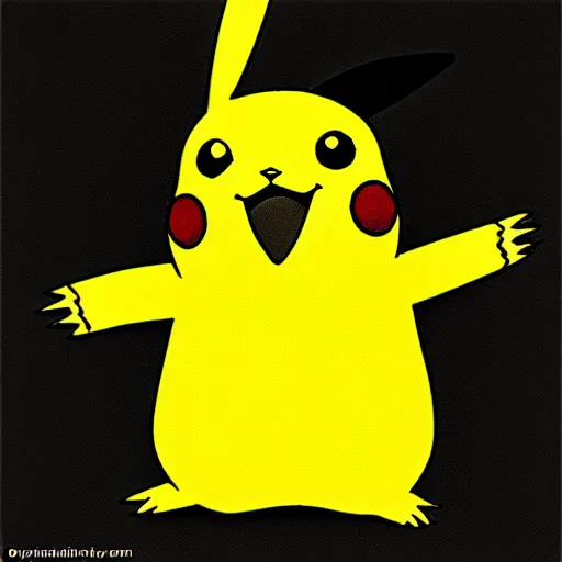Image similar to pikachu in the style of salvador dali,