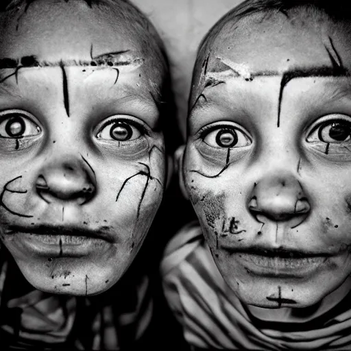 Image similar to twins photo by roger ballen