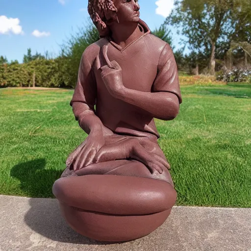 Image similar to lufy clay statue