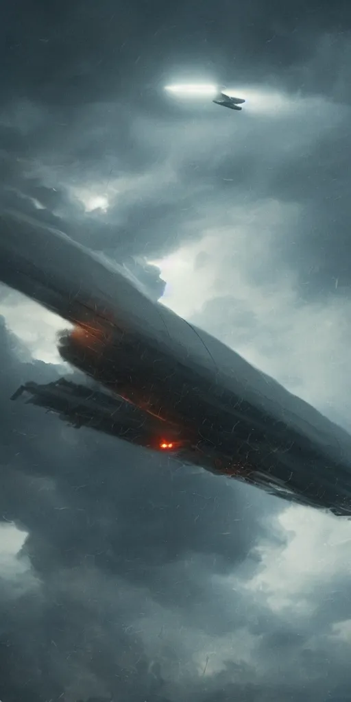 Image similar to screenshot from a renaissance airship cyberpunk cinematic masterpiece, hurricane tornado mist hail debris flying lightning, fps, cinematography, photo, photography, 4 k, by greg rutkowski, roger deakins