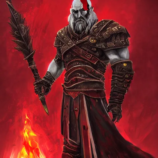 Prompt: ((((Ares the God of war)))), red theme, bloody battlefield, weapons and armors, Dota 2 hero, hearthstone art style, epic fantasy style art, fantasy epic digital art, epic fantasy card game art