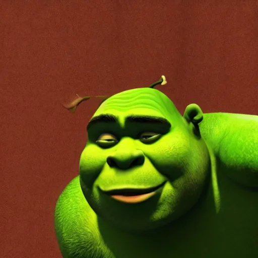 Image similar to Shrek sobbing, crying, depressed, photo, detailed, 4k