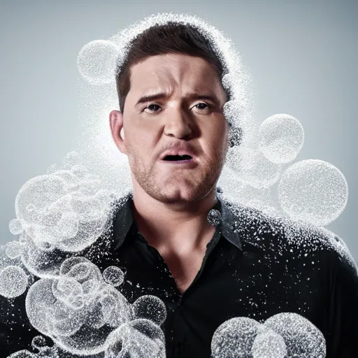 Prompt: hyperrealistic dslr film still of michael buble disguised suds and bubbles, stunning 8 k octane comprehensive 3 d render, inspired by istvan sandorfi & greg rutkowski & unreal engine, perfect symmetry, dim volumetric cinematic lighting, extremely hyper - detailed, incredibly real lifelike attributes & flesh texture, intricate, masterpiece, artstation, stunning