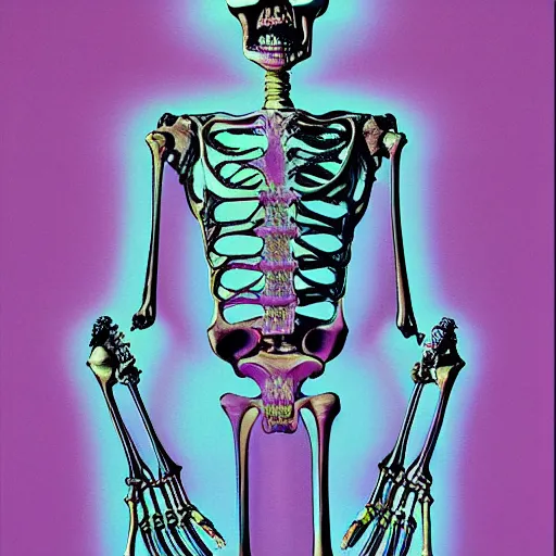 Prompt: skeleton by shusei nagaoka, kaws, david rudnick, 3 d art, bauhaus, surrealism, neoclassicism, renaissance, hyper realistic, pastell colours, cell shaded, 8 k - h 7 0 4