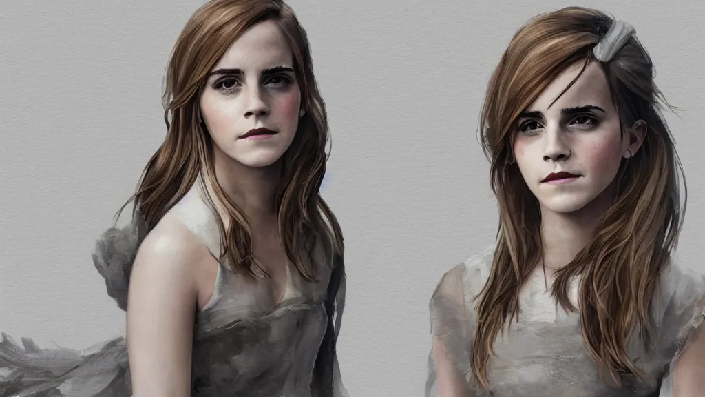 Image similar to emma watson, marry, ceremony, concept art, generated by artificial intelligence, 8K UHD, trending on artstation, extremely detailed