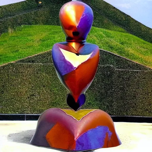Image similar to A beautiful sculpture. How do you know that is love until it hurts? how can love prove its value without tearing a heart apart? When is self preservation egoism. by Alejandro Jodorowsky intuitive