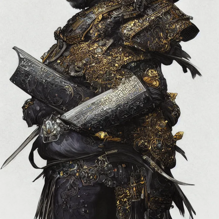 Image similar to ultra realistic illustration, anthropomorphic samurai asian black bear with armor made of stars, sci - fi, fantasy, intricate, elegant, highly detailed, digital painting, artstation, concept art, smooth, sharp focus, illustration, art by artgerm and alphonse mucha