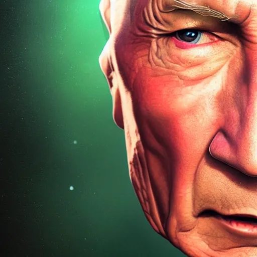 Image similar to picard ultra realistic, digital art, rich deep colors, smooth shadows, high resolution, cinematic