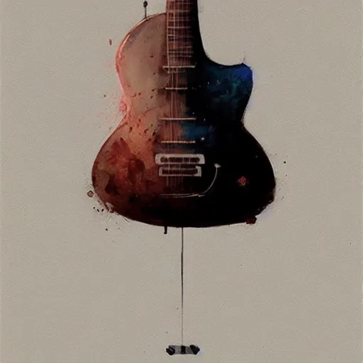 Image similar to 🎸, Greg rutkowski, Trending artstation, cinematográfica, digital Art