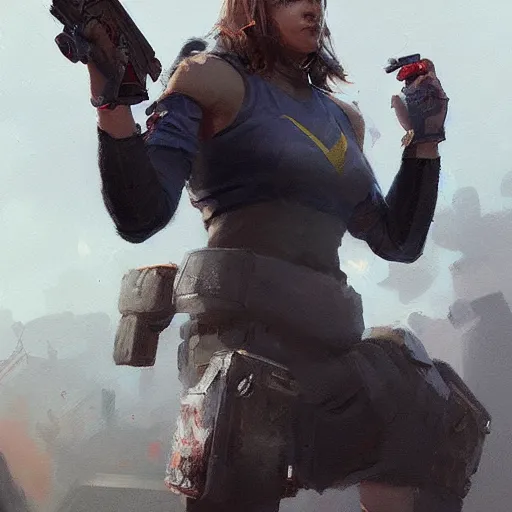 Image similar to protagonist of boomer shooter video game, painted by stanley lau, painted by greg rutkowski, painted by stanley, artgerm, masterpiece, digital art, trending on arts