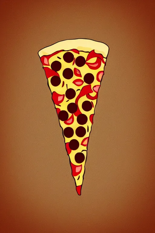 Image similar to minimalist boho style art of a pizza slice, illustration, vector art