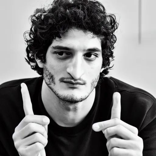 Prompt: louis garrel portrait, arcane netflix, arcane jayce, arcane vi, arcane jinx, acrace catoon