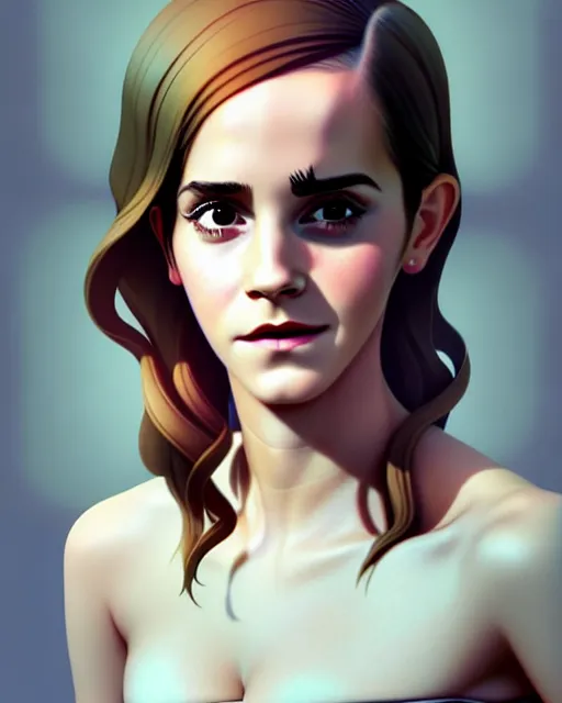 Prompt: beautiful full body Emma Watson smiling illustration by lois van baarle and loish and ross tran and rossdraws and sam yang and samdoesarts and artgerm and Cecil Beaton, Lee Miller, Irving Penn, David Bailey, 3D unreal 5, DAZ, hyperrealistic, octane render, cgsociety