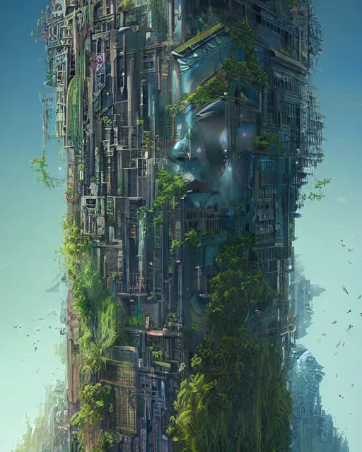 Prompt: highly detailed ecological skyscraper - face, ross tran, petros afshar, peter mohrbacher