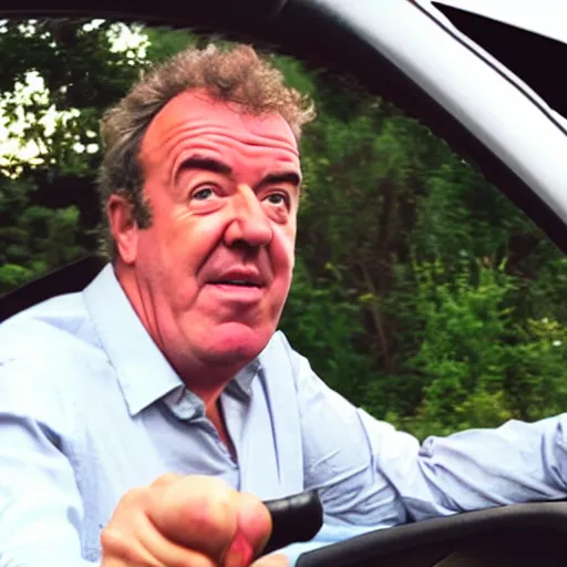 Image similar to Jeremy Clarkson pressing car honk.