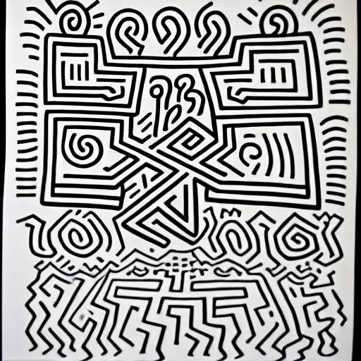 Image similar to zentangle by keith haring