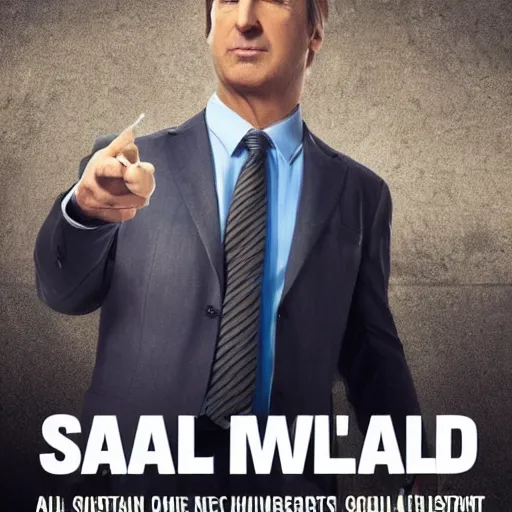 Prompt: saul goodman working at cinnabon, better call saul, 8 k, ad poster