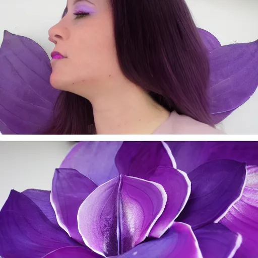 Image similar to purple dimensional petal transformation colour