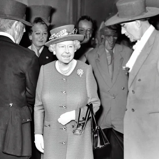 Prompt: queen elizabeth when she still looked good, directing an army