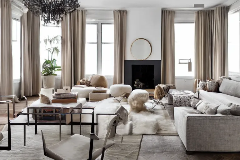 Image similar to apartment designed by nate berkus, muted neutral colors