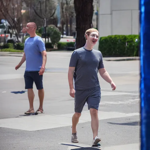 Prompt: Mark Zuckerberg conehead candid photography n-9