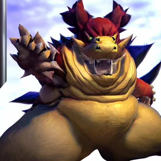 Image similar to bowser, tekken 7, unreal engine, octane render,