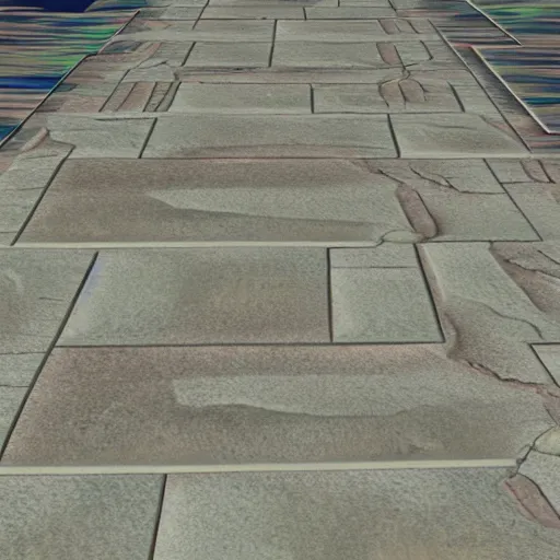 Prompt: uv normal map of stone pathway