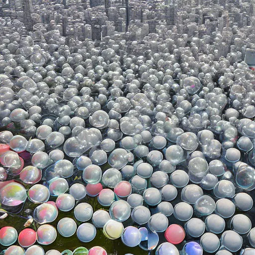 Image similar to bubble-formed city