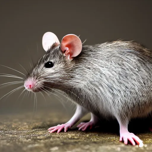 Image similar to portrait of a rat with swag, ultra hd, ultra realistic