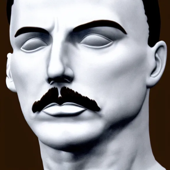 Prompt: Mesmerizing Classic bust of Freddy Mercury