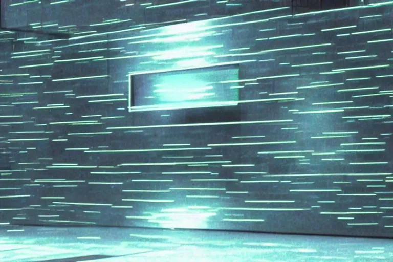 Image similar to translucent aqua casing electronic environment, ps 3 screenshot, still from a kiyoshi kurosawa movie