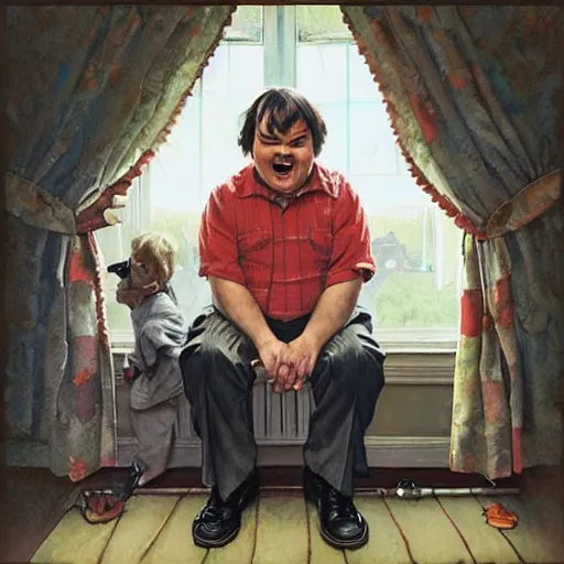 Prompt: “Jack Black in the style of Norman Rockwell”