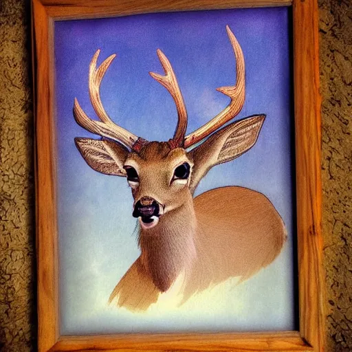 Prompt: cel shaded deer, disney art