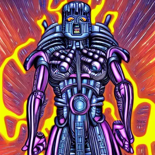 Image similar to Galactus in the style of H. R. Giger