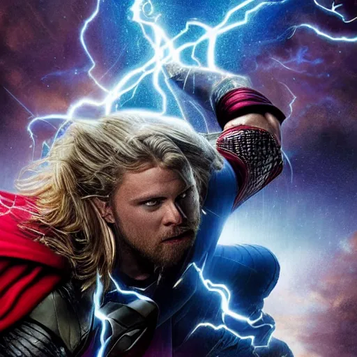 Prompt: homelander fighting thor. high-resolution photograph