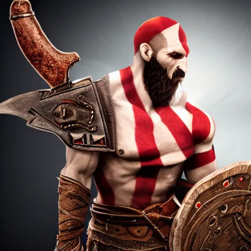 Image similar to cute and marketable god of war mascot