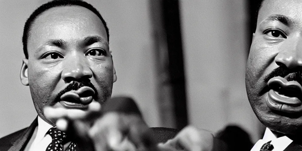 Prompt: martin luther king as a fortnite skin, 8 k resolution