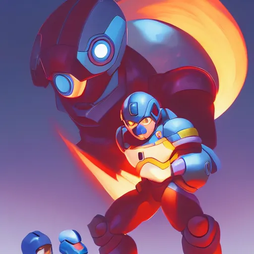 Image similar to hero world mega man, behance hd by jesper ejsing, by rhads, makoto shinkai and lois van baarle, ilya kuvshinov, rossdraws global illumination