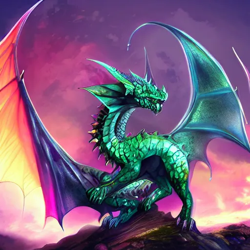 Fantasy MMO, gemstone dragon, digital art, 4k | Stable Diffusion | OpenArt