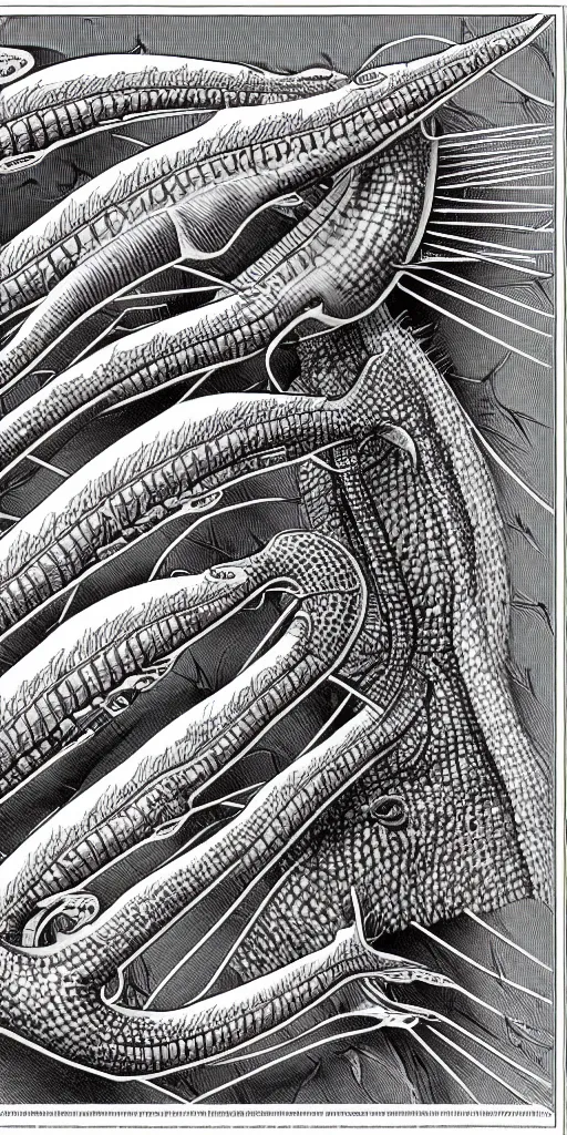 Prompt: lepidosauromorpha schematic, ultra detailed, 4 k, intricate, encyclopedia illustration, fine color inking lines