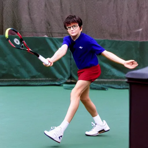 Image similar to harry potter playing tennis