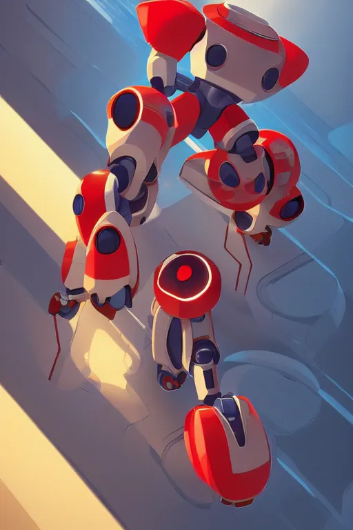 Image similar to metabots medabots medarotto medarot robot minimalist comics, behance hd by jesper ejsing, by rhads, makoto shinkai and lois van baarle, ilya kuvshinov, rossdraws global illumination ray tracing hdr radiating a glowing aura