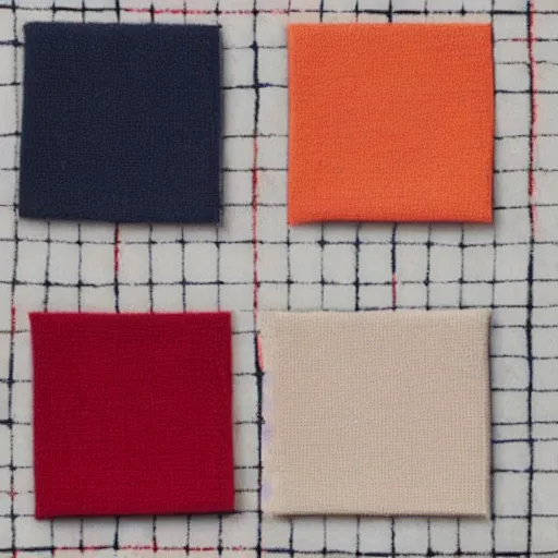Prompt: solid square in navy and red-orange